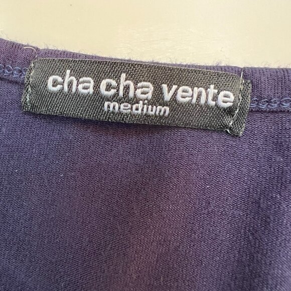 FINAL SALE - LAST CHANCE!  Great Cha Cha Vente Navy Top with 3/4 Sleeve - Picture 7 of 9